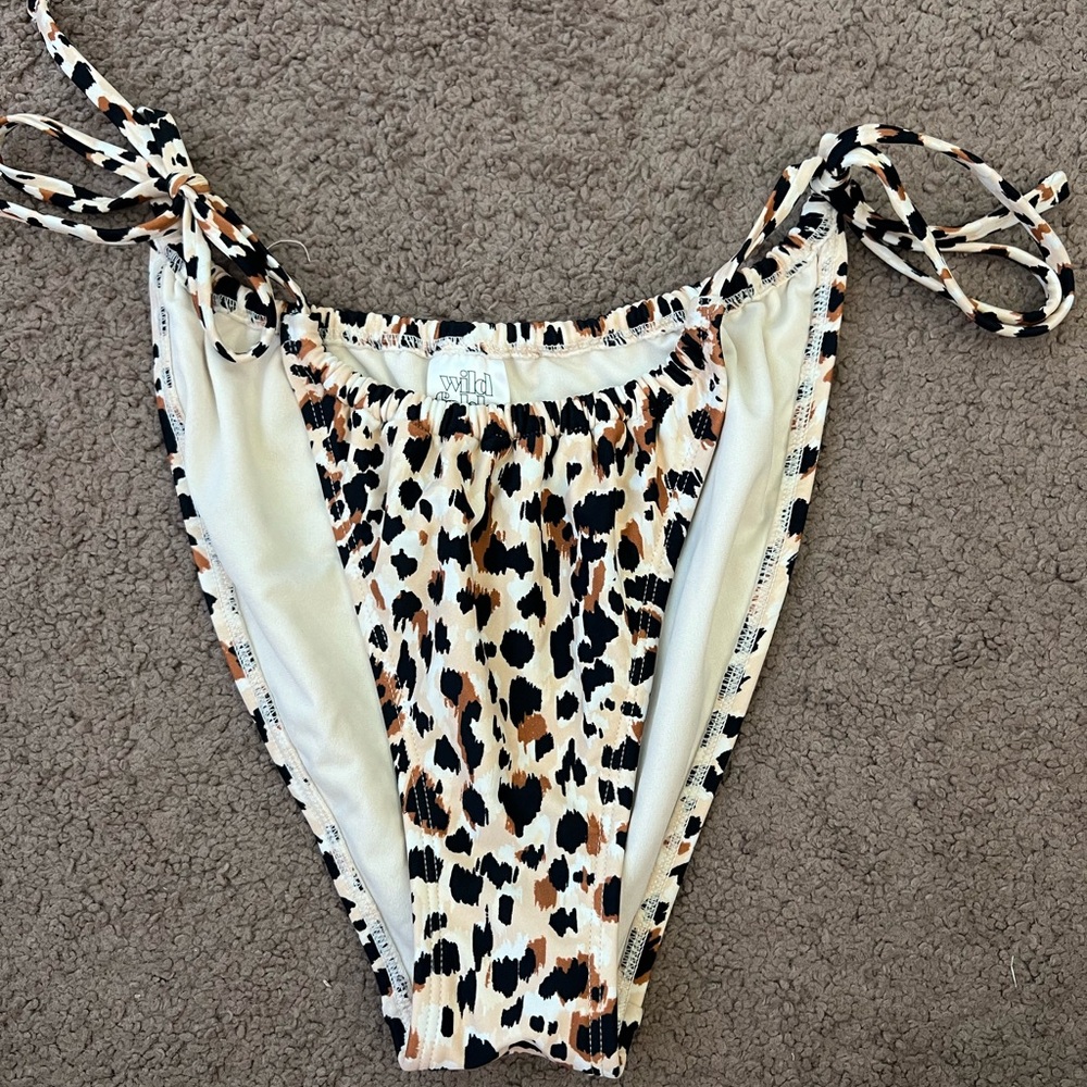 Target Women’s Leopard Tie Bathing Suit Bottoms Size Medium